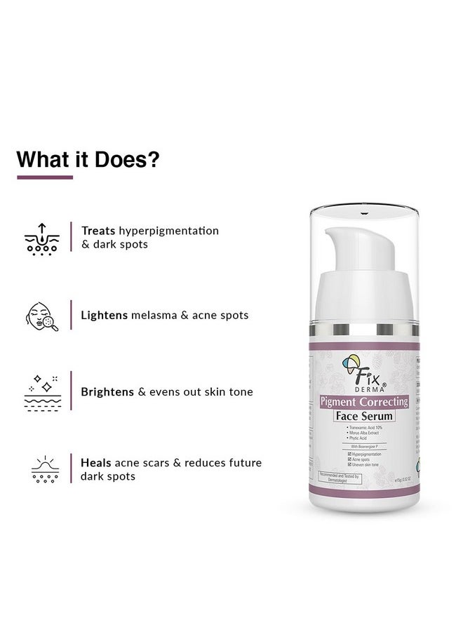 10% Tranexamic Acid Serum, Pigment Correcting Serum | Face Serum For Melasma, Hyperpigmentation & Acne Spots | Acne Serum | Face Serum For Men & Women - 15G