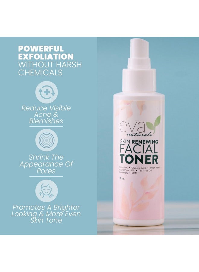Witch Hazel Toner For Face - Facial Toner For Dry Skin - Skin Toner For Women - Toner For Acne Prone Skin - Face Toner For Oily Skin - All Skin Types Hydrating Toner For Face And Sensitive Skin (4Oz)