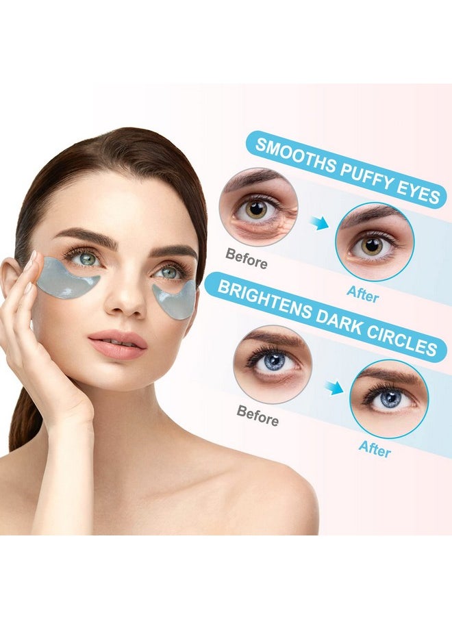 Under Eye Patches-30 Pairs Hydrating & Anti-Aging Eye Mask Skin Care For Dark Circles And Puffiness,Reduce Wrinkles,Eye Bags And Fine Lines,Eye Masks For Women And Man,With Hair Clips