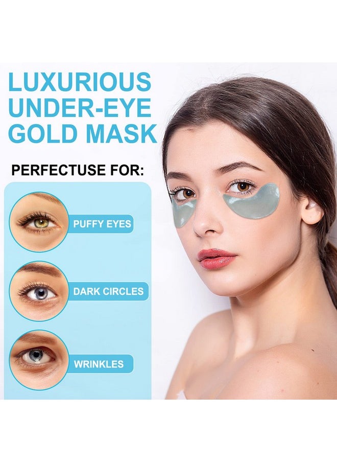 Under Eye Patches-30 Pairs Hydrating & Anti-Aging Eye Mask Skin Care For Dark Circles And Puffiness,Reduce Wrinkles,Eye Bags And Fine Lines,Eye Masks For Women And Man,With Hair Clips