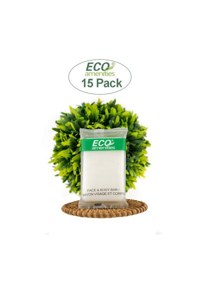 4-Piece All-In-Kit Travel Size Toiletries 60Pcs (15 Toiletry Kits) Hotel Soap, Body Lotion, Mini Size Shampoo And Conditioner 2 In 1 And Disposable Travel Toothbrush Set With Toothpaste