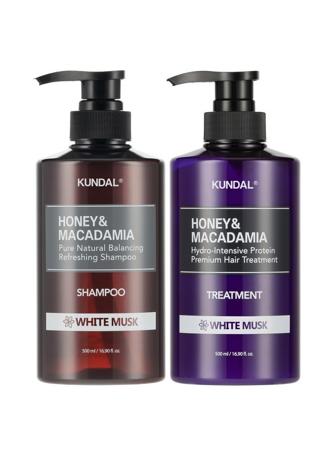 Natural Hair Shampoo And Conditioner 500Ml 2Set (White Musk)