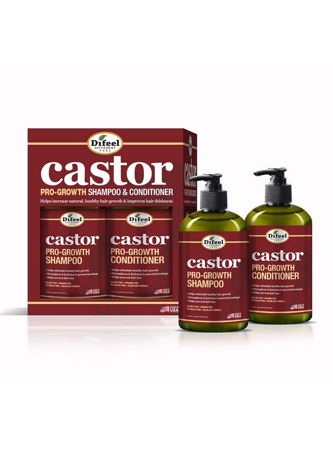 Castor Pro-Growth Shampoo 12 Oz. & Conditioner 12 Oz. (2-Piece Set)