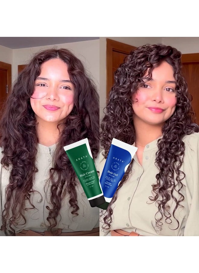Styling Combo Of 2 - Styling Hair Cream (50 Ml) & Styling Hair Gel (50 Ml) | For Glossy & Matte Looks | Soft & Strong Hold | Defined, Frizz-Free Hair | Adds Texture & Boosts Moisture | For All Hair Types