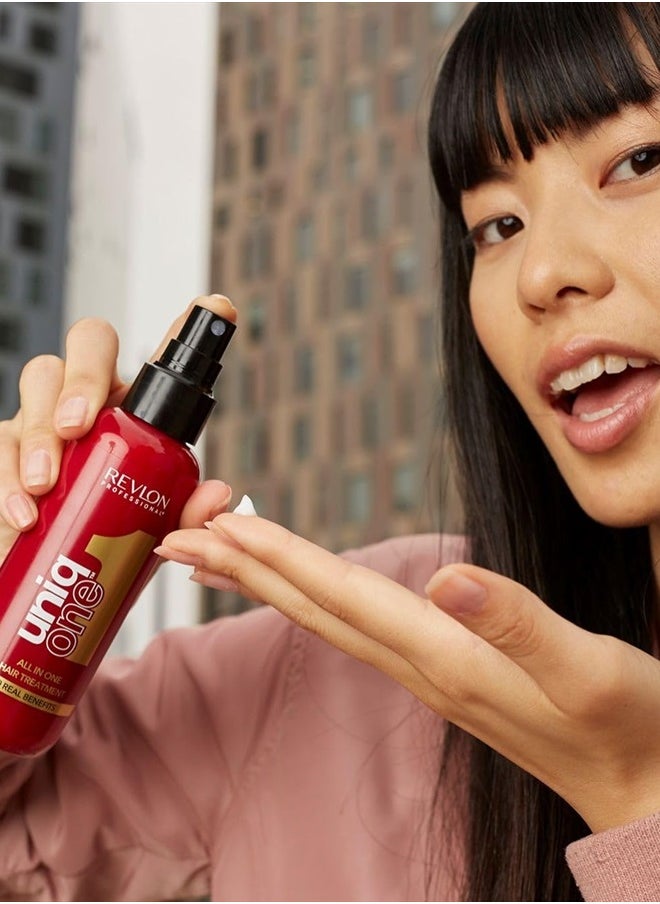 UniqOne Hair Treatment Classic Duo Pack, Spray Treatment for More Volume, Smoothness & Better Combability, Hair Care without Rinsing, Helps Prevent Split Ends, 2 x 150 ml