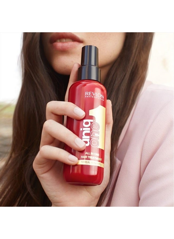 UniqOne Hair Treatment Classic Duo Pack, Spray Treatment for More Volume, Smoothness & Better Combability, Hair Care without Rinsing, Helps Prevent Split Ends, 2 x 150 ml
