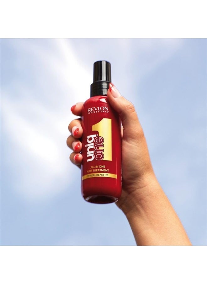 UniqOne Hair Treatment Classic Duo Pack, Spray Treatment for More Volume, Smoothness & Better Combability, Hair Care without Rinsing, Helps Prevent Split Ends, 2 x 150 ml