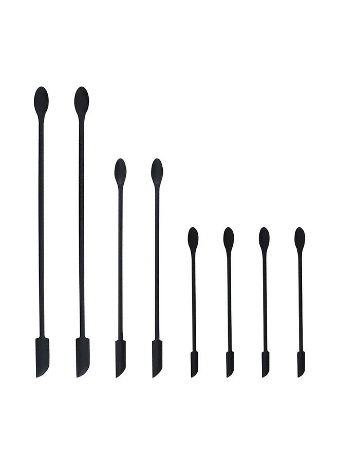 Last Drop Mini Spatula Set 8 Pcs Silicone Tiny Makeup Spatulas For Skinny Openings Bottles Cosmetics Lotion Resin Beauty Spatulas Thin Jar Spatula For Kitchen