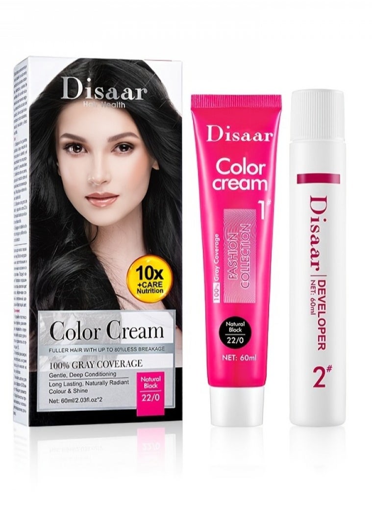 Disaar Color Cream Natural Black 22/0  60 ml