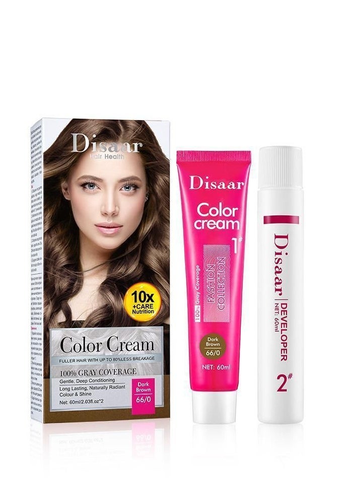 Disaar Color Cream Dark Brown 66/0  60 ml