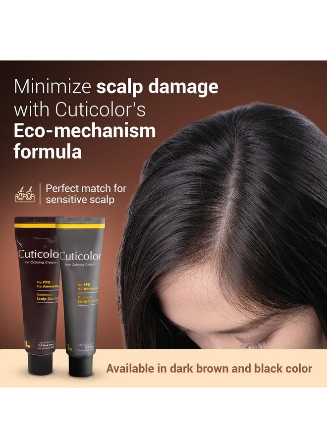 Permanent Hair Color Cream|#1 Dr Prescribed|Suitable For Sensitive Skin|Eco Mechanism For Preserving Scalp Health|No Ammonia|No Ppd| Portulaca & Boseivela Extracts - Black 60G|Pack Of 2