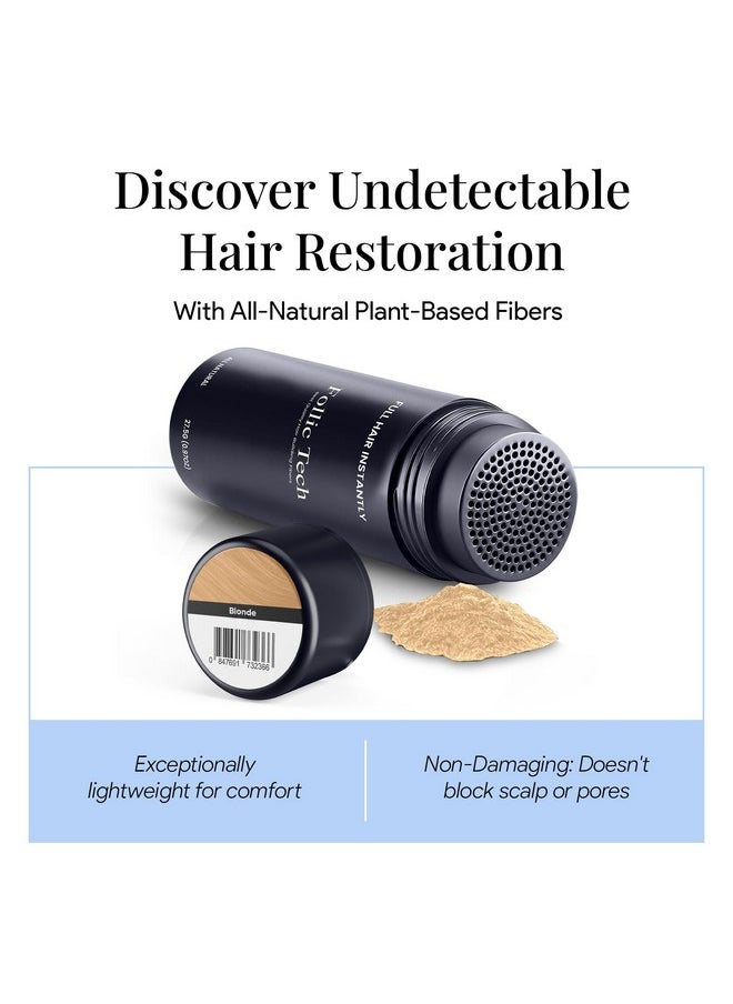 Hair Fibers For Thinning Hair For Women And Men. Achieve Thicker And Fuller Looking Hair Instantly. Thick Hair Fiber To Conceal Hair Loss In 6 Shades - 27.5G Bottle - Blond