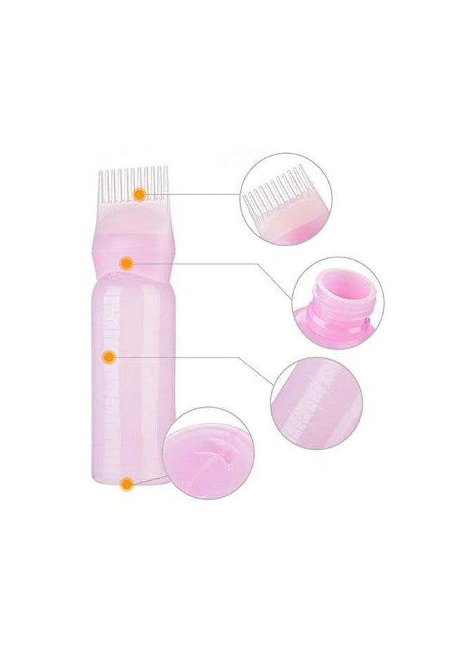 5-Peice Hair Dye Bottle Set Pink 5x120ml