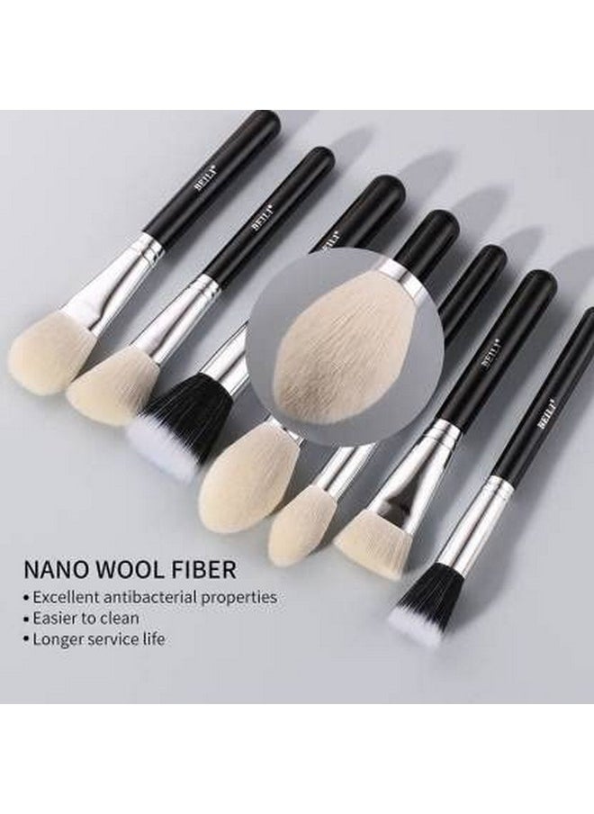 Black 30 Pcs Makeup Brushes Set Natural Foundation Powder Eyeshadow Eyebrow Eyeliner Professional Make Up Brushes (Pack Of 30)