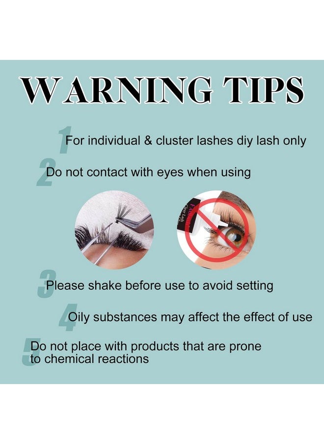 Cluster Lash Glue Individual Lash Glue 3-5S For Beginners 7-15 Days Long Lasting Clear Eyelash Glue Diy Eyelash Extension Glue Waterproof Lash Extension Glue For Self Application 5Ml