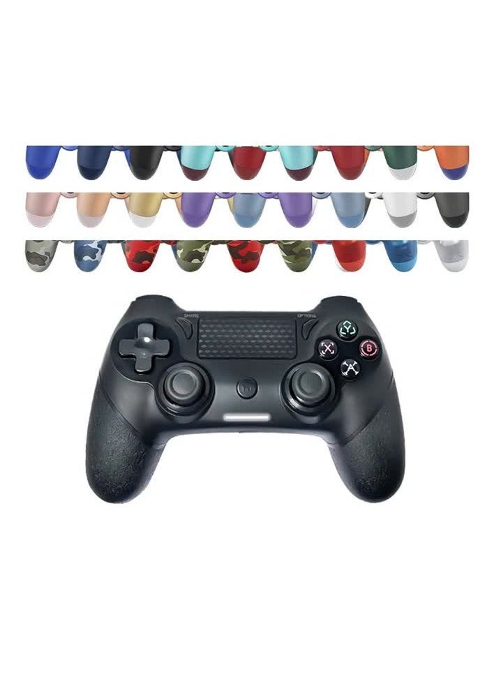 Popular wireless controller p4 controller analog six-axis rocker vibration belt light P4 game controller,P4 Wireless Bluetooth-Xiangyun Blue (Luminous)