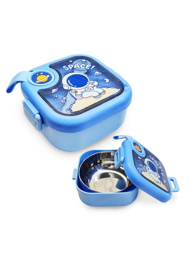 Lunch Box For School Kids - Astronaut And Space Theme Lunch Box With Spoon, Ss304 Lunch Box, Tiffin Box For School, Air-Tight Lunch Box, Insulated Lunch Box, Lunch Box For Dry Foods