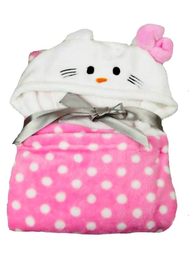 New Born Baby Wrapper, Blanket, Soft Towel For Baby Boys And Baby Girls, Fleece, Pink