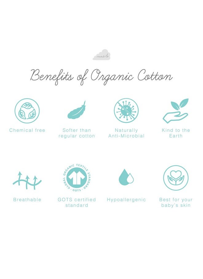 100% Organic Cotton Crib Fitted Sheets For Crib Mattress-Baby Bed Sheet -Fits Upto 6