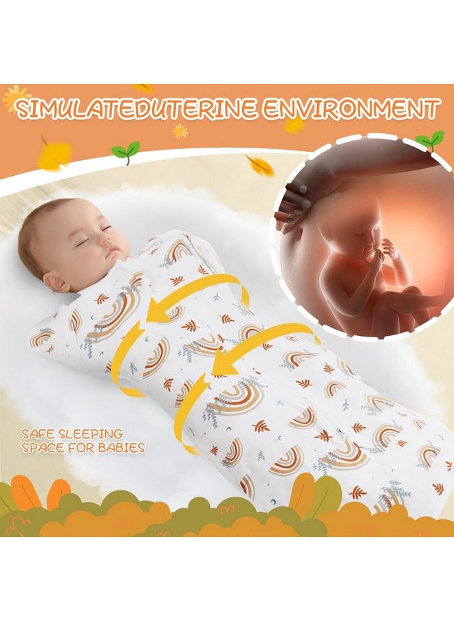 ® Baby Swaddles For Newborns, 100% Cotton Baby Swaddle Wrap For Newborns Arms Up Baby Sleeping Blanket Zipping Baby Sleeping Bag Newborn Sleep Sacks For Startle Reflex For Baby 0-6 Months