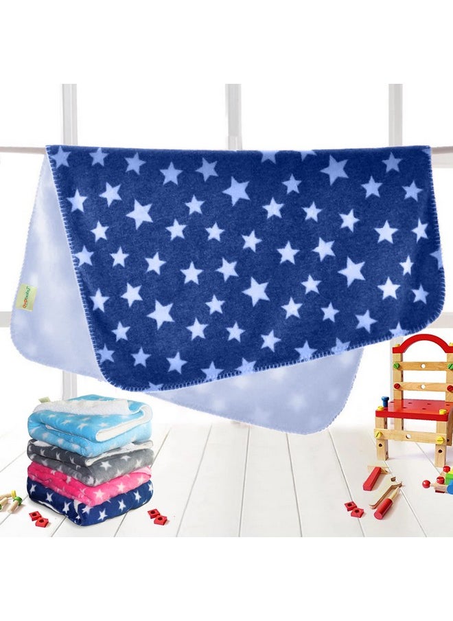 Baby Blanket Wrapper - Pack Of 1 (Dark Blue) | Towel For Boys And Girls | All Season Swaddle For 0-12 Month Old Baby | Baby Gifts | Great Gifts, Fleece