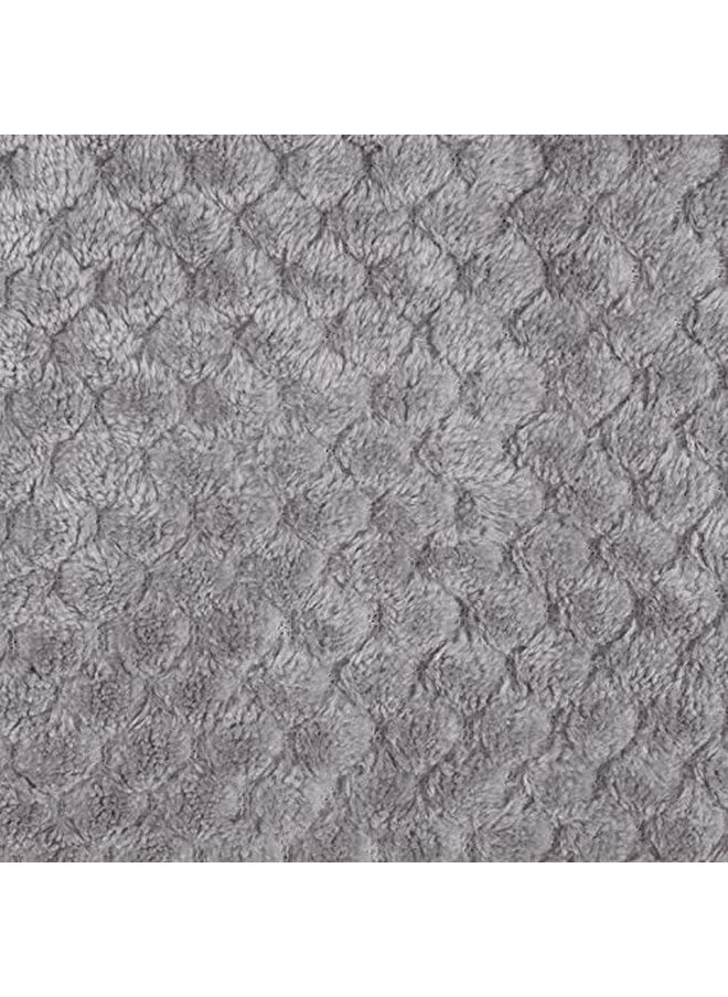 Baby Blanket New Born Pack Of Double Layered Crib Wrapping Sheet For 0-12 Month Babies (Grey, 100 Cm X 80 Cm)