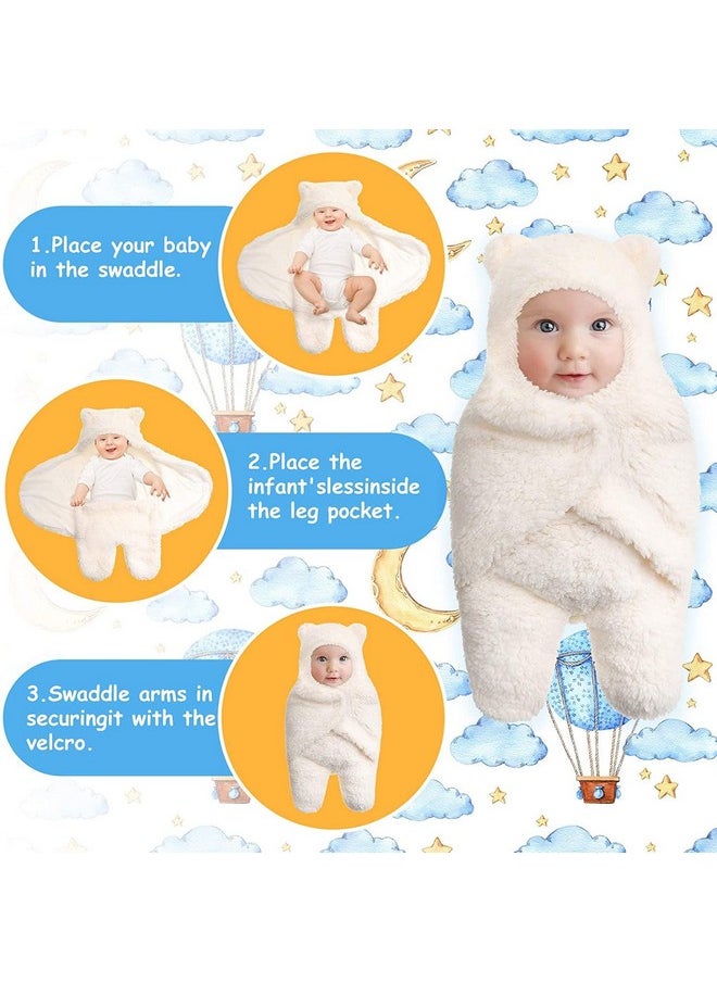 Baby Blankets New Born Combo Pack Of Wearable Swaddle Wrapper Security Blanket For Kids For 0-6 Month Babies (White, Pink, 70 Cm X 70 Cm)