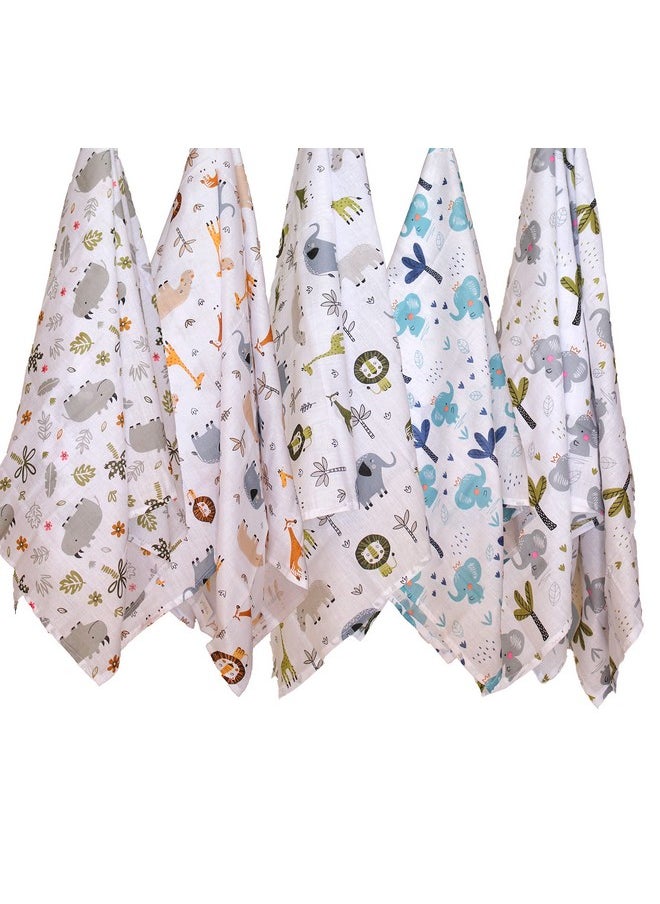 Super Ultra Soft 100% Cotton Baby Wrapper | New Born Swaddling Soft Cotton Sheets | New Born Swaddle Cloth (100X100 Cm, Baby Pug, Pack Of 5), 200 Tc, Baby Pug, Multicolor