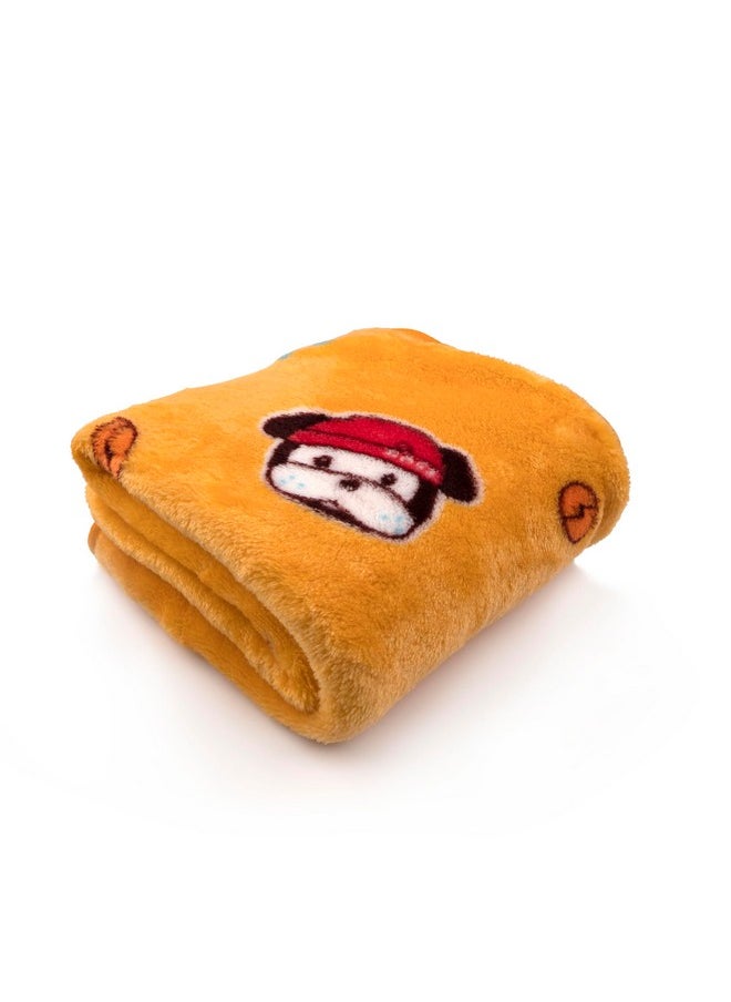 Newborn Baby Blanket With Hood/Infant Ac Blanket/Baby Wrapper/Flannel Baby Blanket For 0-9 Months (70X70Cm) Pack Of 1