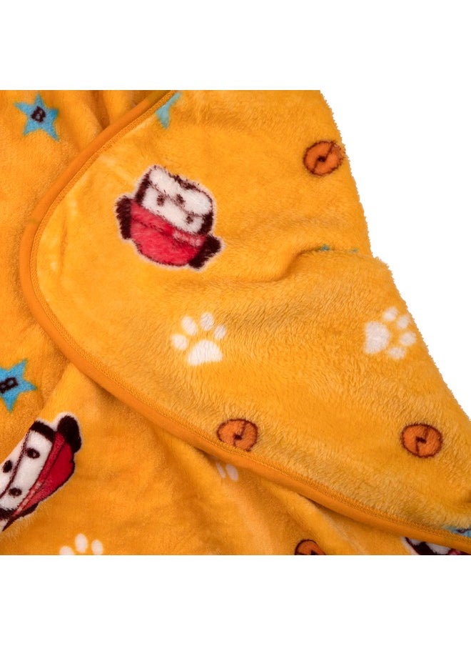 Newborn Baby Blanket With Hood/Infant Ac Blanket/Baby Wrapper/Flannel Baby Blanket For 0-9 Months (70X70Cm) Pack Of 1