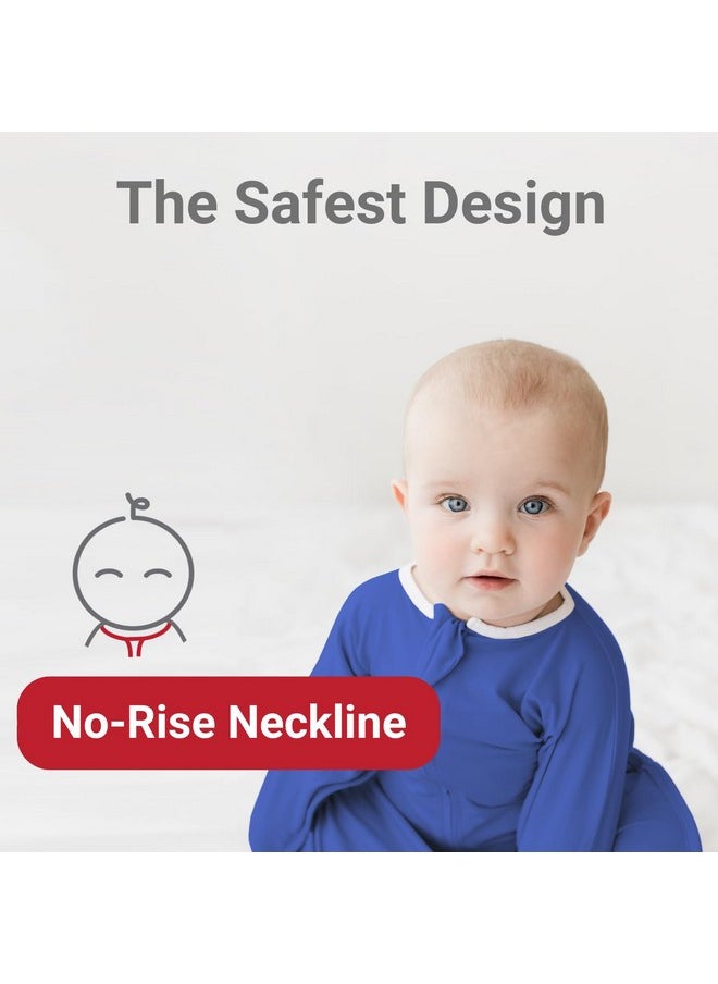 Transition Swaddle - Baby Wearable Blanket - Cozy Sleep Sack, Wrap With 2-Way Zipper - 95% Bamboo Viscose, 5% Spandex (Navy Nightfall, Medium 6-12 Month_)