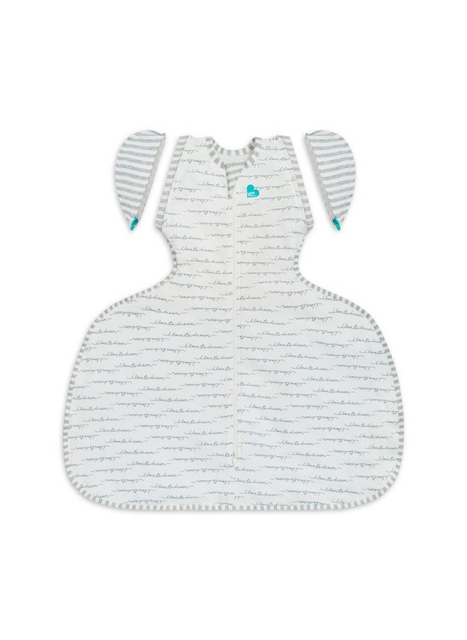 Swaddle Up Transition Swaddle, Patented Zip-Off Wings, Gently Help Baby Transition From Being Swaddled To Arms Free, Fits Over Hip Dysplasia Harness Or Brace, 1.0 Tog, 19-24 Lbs, White