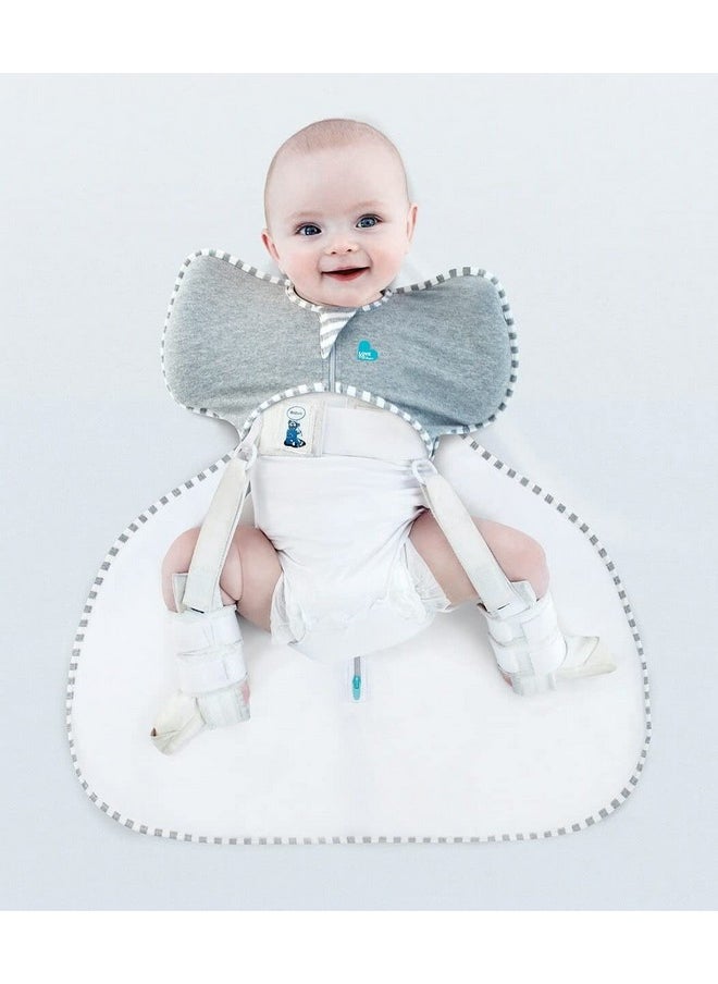 Swaddle Up Transition Swaddle, Patented Zip-Off Wings, Gently Help Baby Transition From Being Swaddled To Arms Free, Fits Over Hip Dysplasia Harness Or Brace, 1.0 Tog, 19-24 Lbs, White