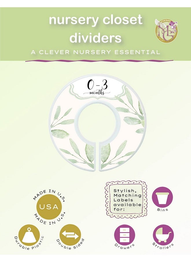 Baby Girl Clothes Dividers Nursery Closet Dividers Closet Organizers Botanical
