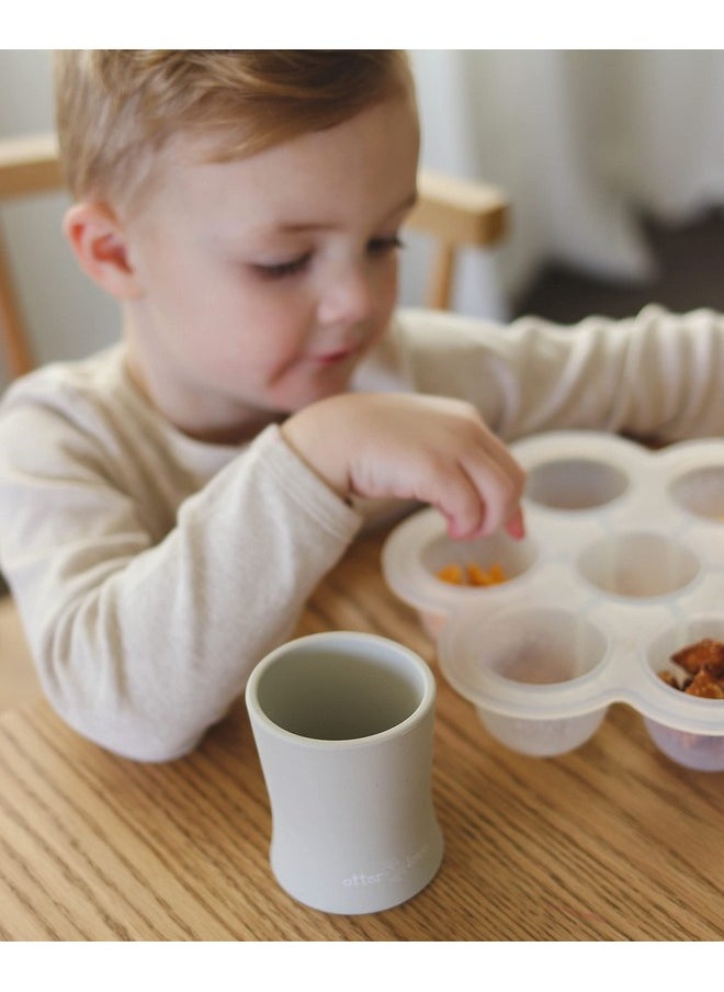 Silicone Baby & Toddler Training Cup - Pediatric Ot Approved - 100% Platinum Pure Lfgb Silicone - Unbreakable - Plastic Free - Tiny Cup Perfect For Baby Led Weaning