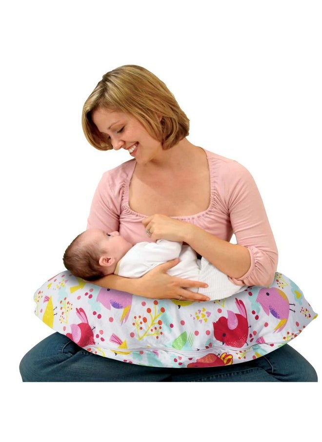 5In1 Baby Feeding Pillow With 100% Cotton Detachable Cover | With Belt And Baby Hoop | Breastfeeding Pillow | Nursing Pillow (501)