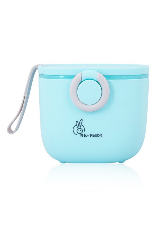 Silicone First Feed Box For Baby, Kids Milk Powder Box Multi-Functional Meal Box 210G Blue