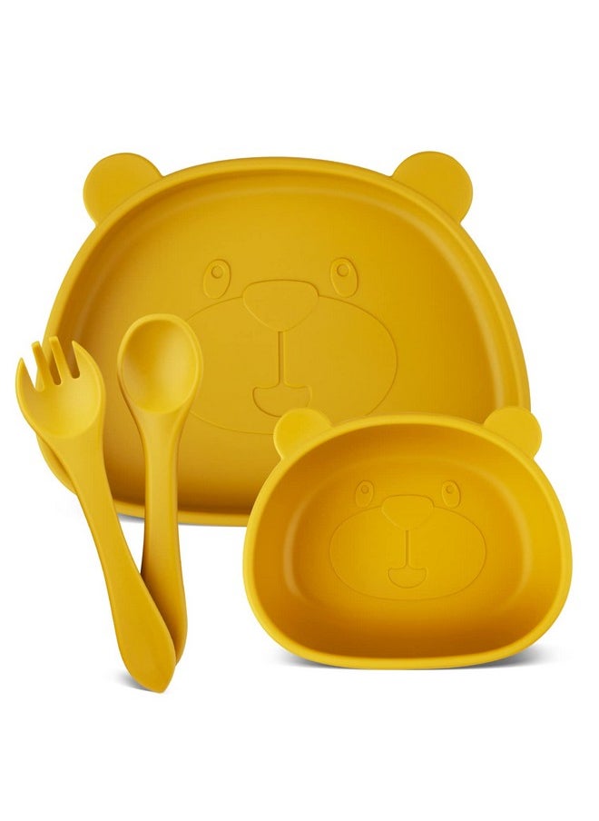 Toddler Plates With Suction - Baby Plates - 100% Food-Grade Silicone Divided Plates - Bpa Free - Microwave & Dishwasher Safe