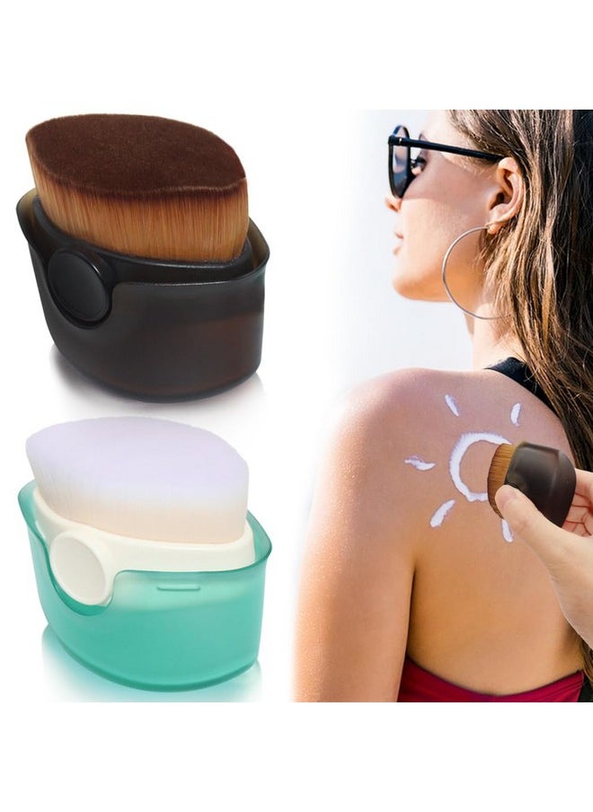 Sunscreen Applicator For Kids,2 Pack Sunblock Buddy Brush With Lid,Portable And Travel Friendly For Sunscreen, Suncream And Lotions