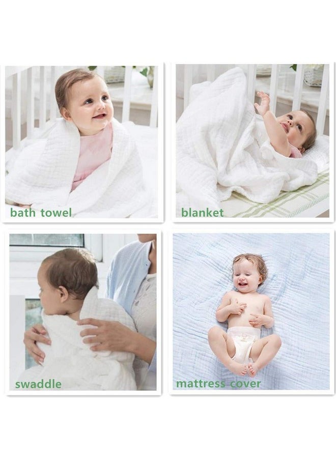 Baby Super Soft Absorbent Muslin 6 Layer Wash Towel- 100X100 Cm - (0-3 Years)- Pink