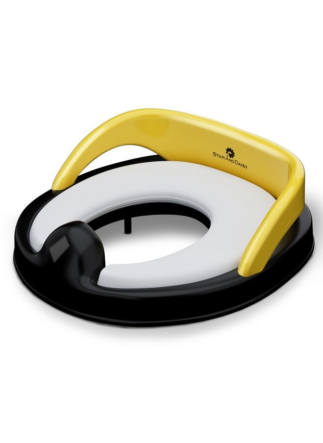 Baby Potty Training Seat/Kids Toilet Seat 1-5 Years With Child Safety Anti Slip Buckle Fixation & 4 Anti Skid Pads, Removable Pvc Soft Cushion.