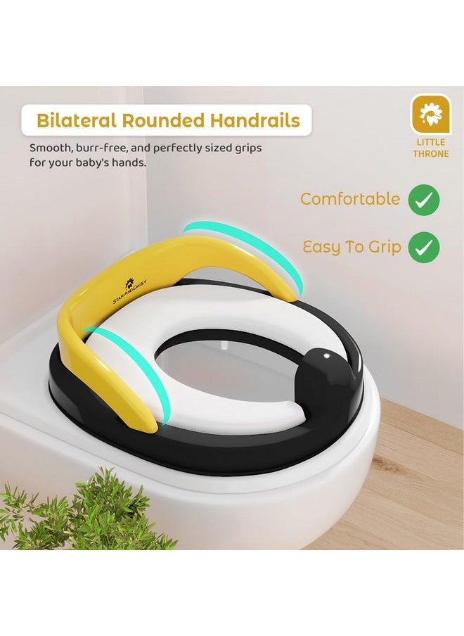 Baby Potty Training Seat/Kids Toilet Seat 1-5 Years With Child Safety Anti Slip Buckle Fixation & 4 Anti Skid Pads, Removable Pvc Soft Cushion.