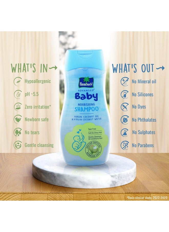 Baby Shampoo For Kids | Doctor Certified | Tear Free | Tender Coconut Water & Virgin Coconut Oil | Soft & Shiny Hair | 410Ml