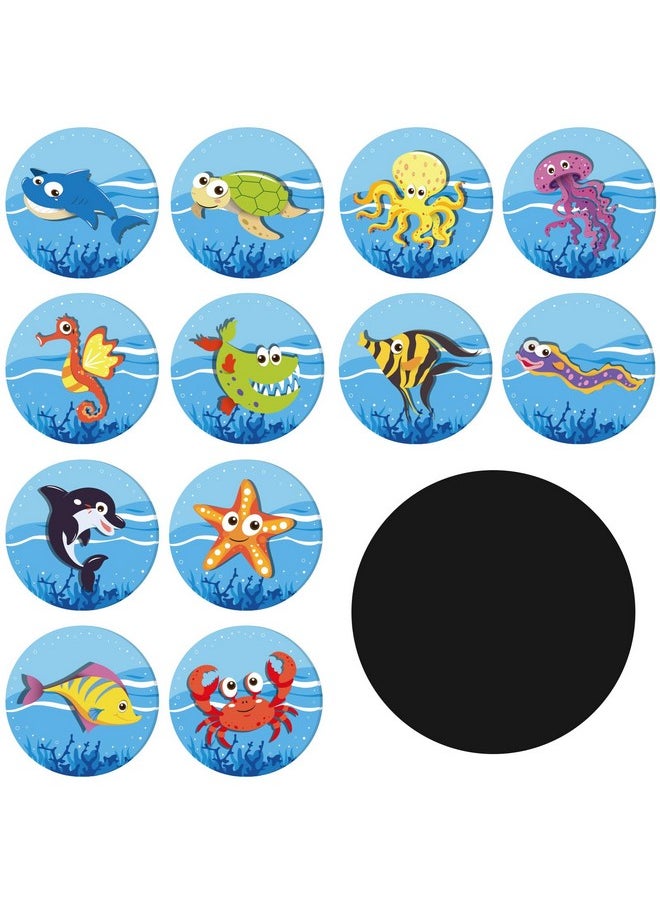 24 Pcs Potty Training Stickers Potty Stickers Reusable Potty Training Reveal Stickers Potty Training Seat Stickers Color Changing Sticker Toilet Targets(Marine Animal)