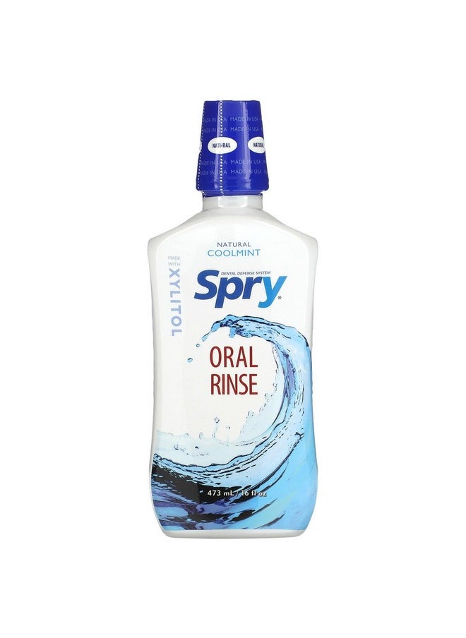 Natural Mouthwash Dental Defense Oral Rinse With Xylitol, All-Natural Coolmint, 16 Fl Oz (Pack Of 1)