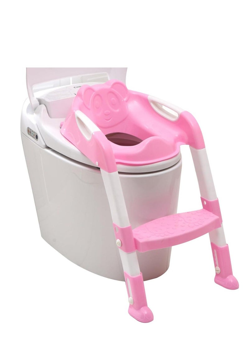 Sturdy Non-Slip Step Stool Ladder Foldable Potty Training Seat for Kids