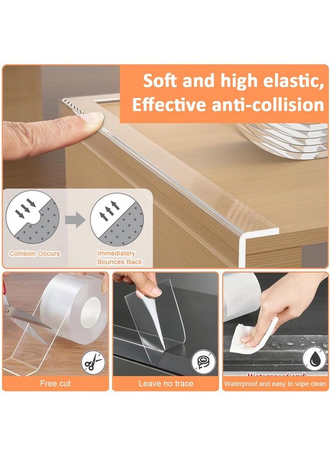 ® 6.6Ft Baby Proofing Strip 2Mm Thickness Child-Proof Corner Protector Strip Cuttable Transparent Silicone Self-Adhesive Furniture Protector For Table Edge, Corners, Cabinet, Drawer