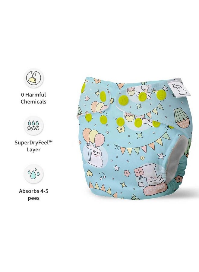 Cloth Diapers For Babies - Starter Pack With 2 Freesize Uno - New Version | Reusable Cloth Diapers For Babies From 3M To 3Y With 3 Reusable Diaper Liners, 2 Inserts And 2 Booster