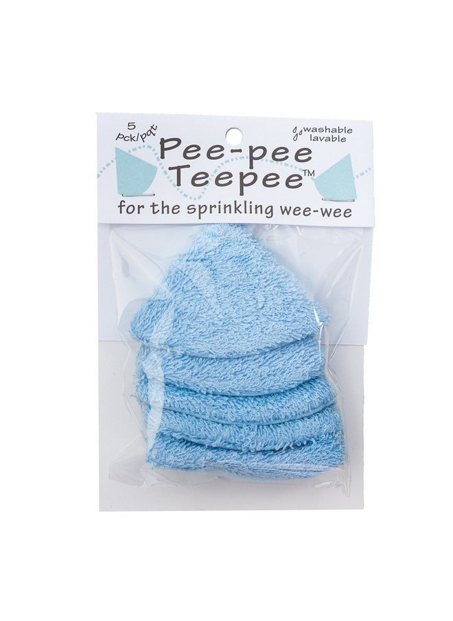 Pee-Pee Teepee Terry Blue - Cello Bag,5 Pack