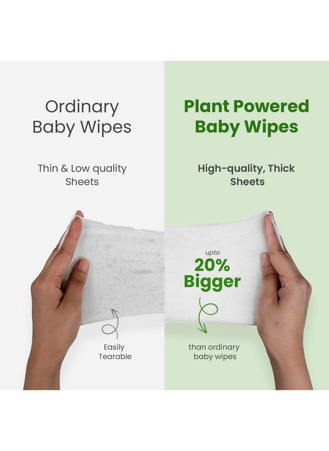 Natural Care Baby Wipes 60 Pcs (Pack Of 9) I 100% Plant Made Fabric From Forest Land | Fresh+Cleanse (With Cucumber) Plant Powered Wet Wipes For Baby I Cotton Cloth Like Bigger Sheets